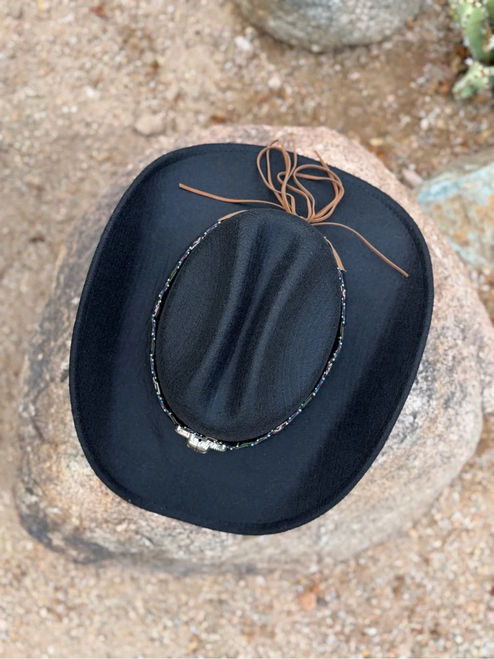 HAT Cowboy Western Hat with Decorative Steer Band Coastal Cowgirl